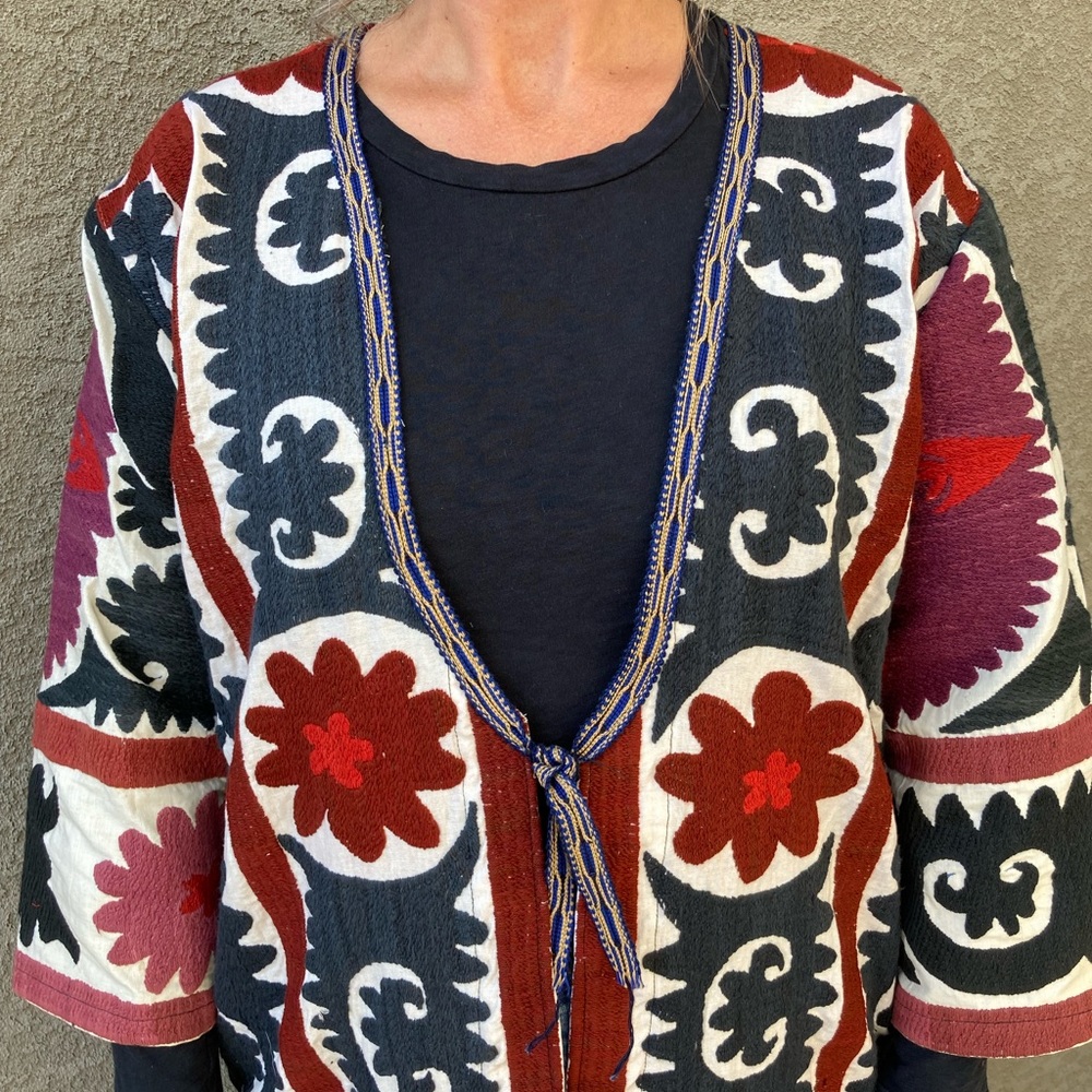 Suzani Hand Embroidered Coat - Picture 3 of 10